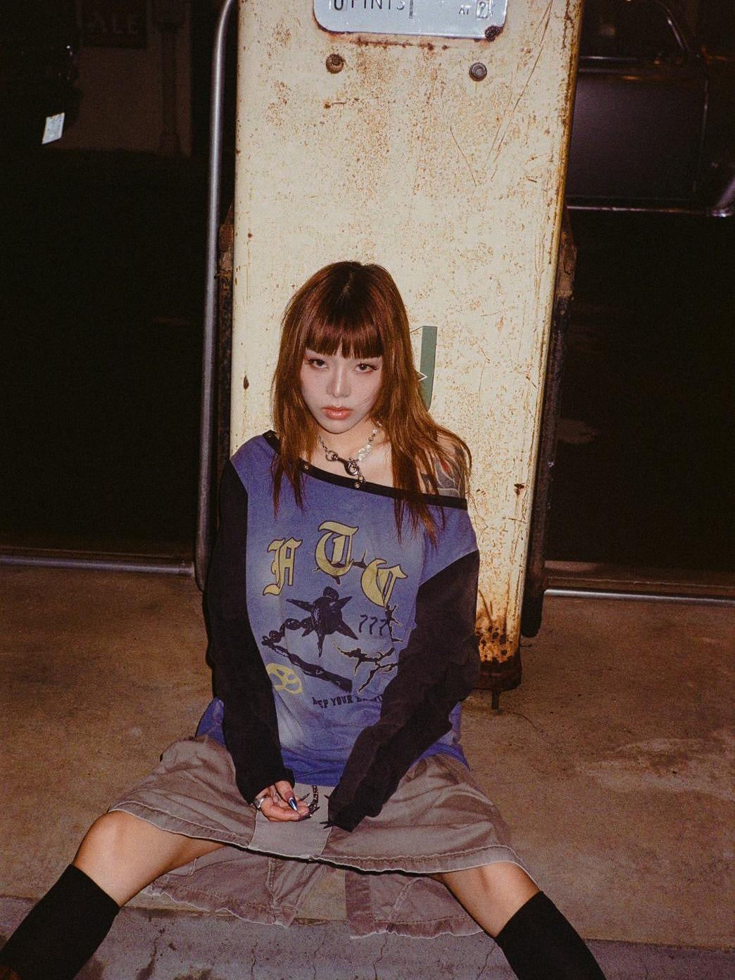 Footlooose Tycoon Off-The-Shoulder Patch Top