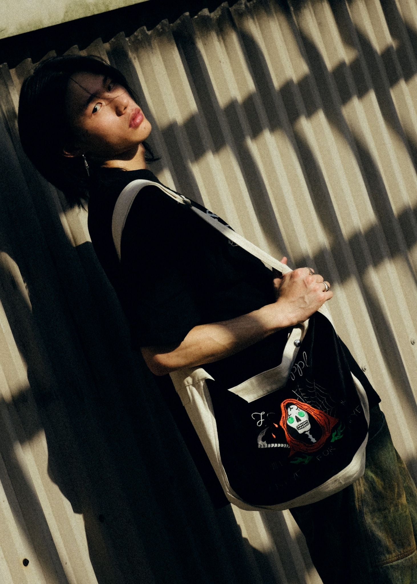 THE FTC GRIM REAPER EMBROIDERY NEWSPAPER BAG