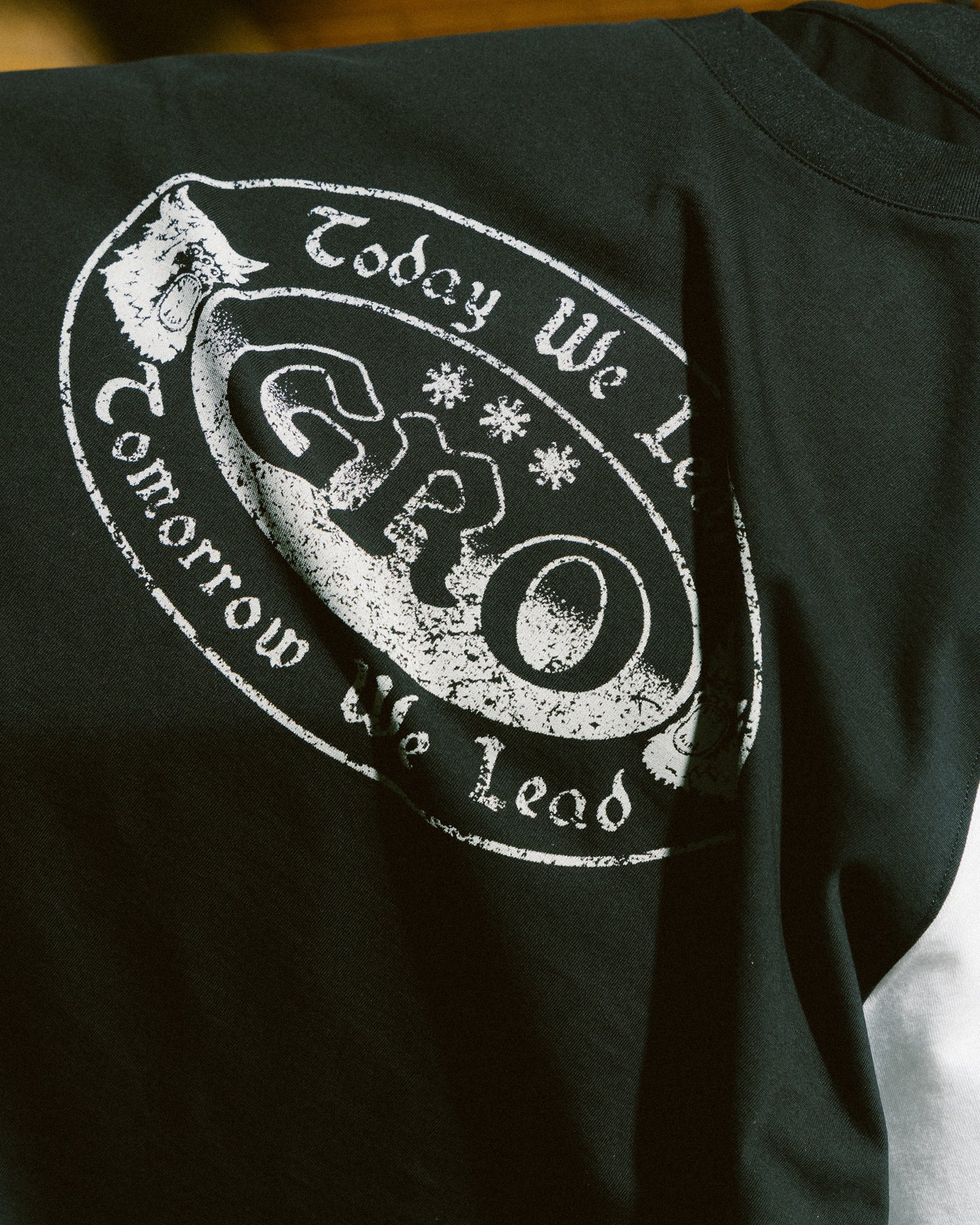 GROCERY X FOOTLOOSE TYCOON RAGLAN TWO TONE TEE/ BLACK