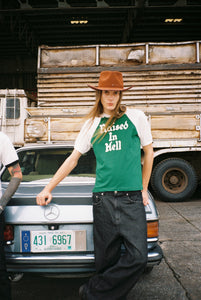 FATS AND ANGRY X FOOTLOOSE TYCOON ”RASIED IN HELL“ Tee
