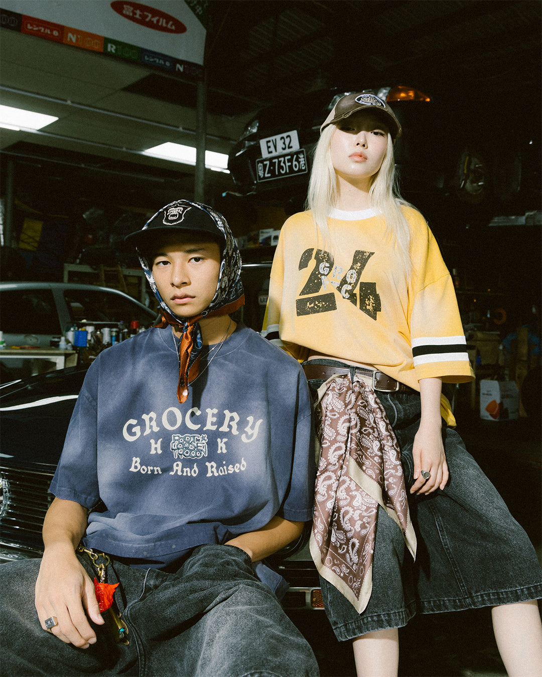 GROCERY X FOOTLOOSE TYCOON TOGETHER WE STRONG WASHED TEE/ YELLOW