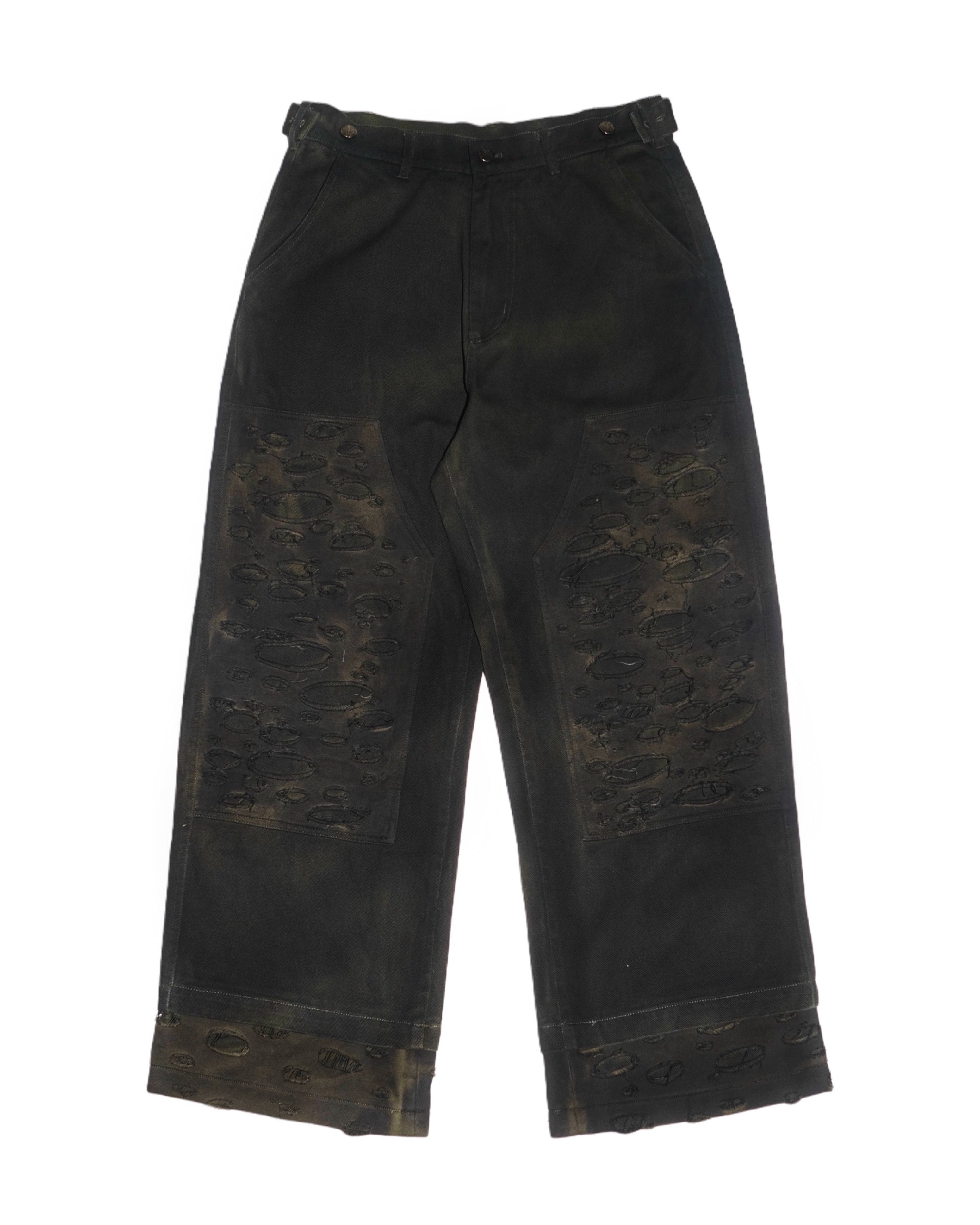 Retro Dirty Double Knee Footloose Tycoon Pant