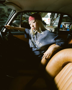 GROCERY X FOOTLOOSE TYCOON BORN & RAISED WASHED INVOICE TEE/ FADED PURPLE