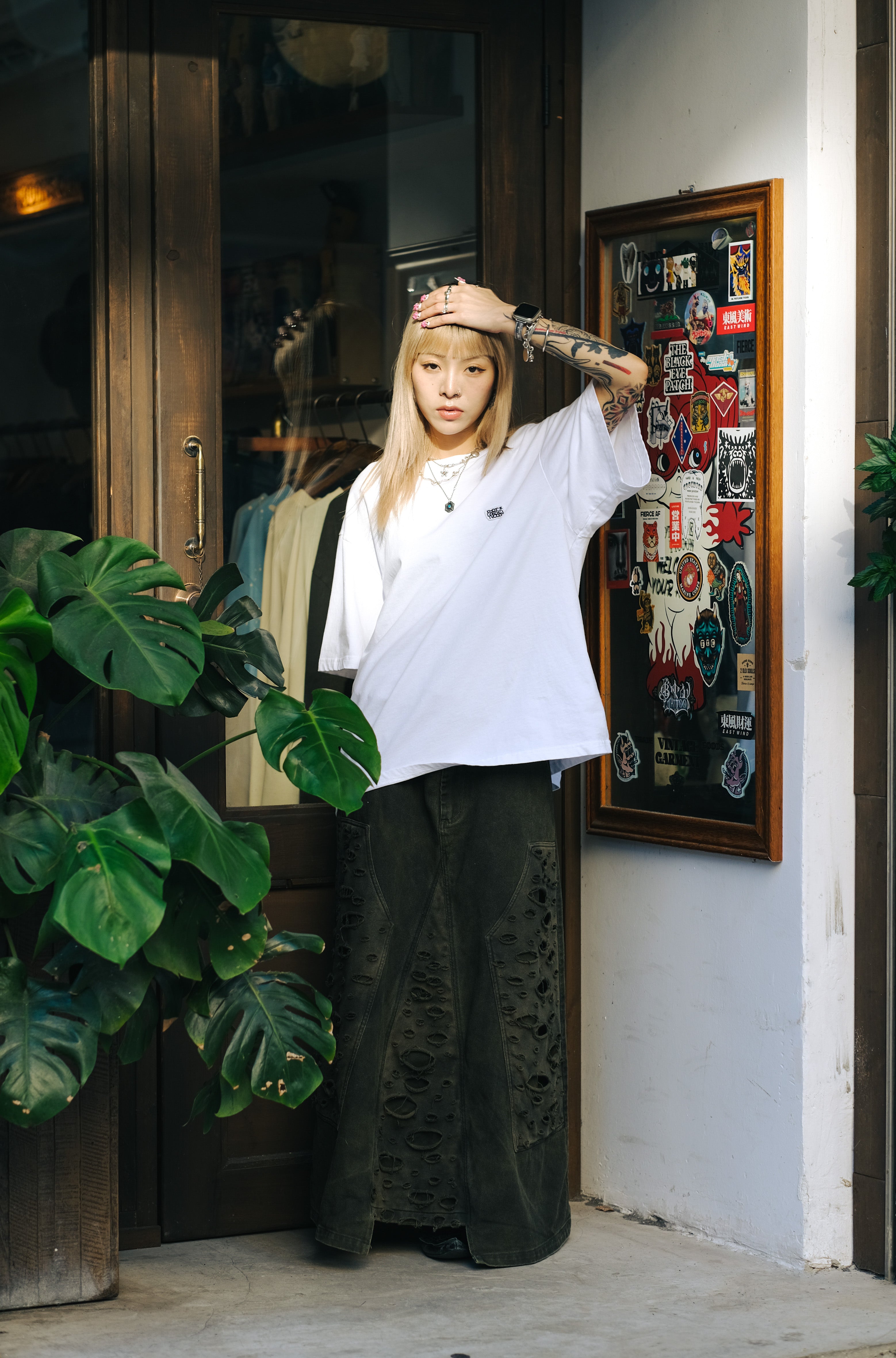 Retro Dirty Double Knee Footloose Tycoon Skirt