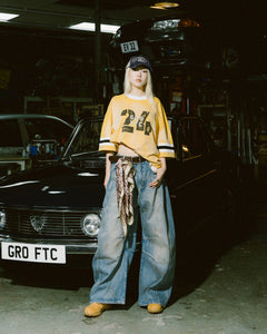 GROCERY X FOOTLOOSE TYCOON TOGETHER WE STRONG WASHED TEE/ YELLOW