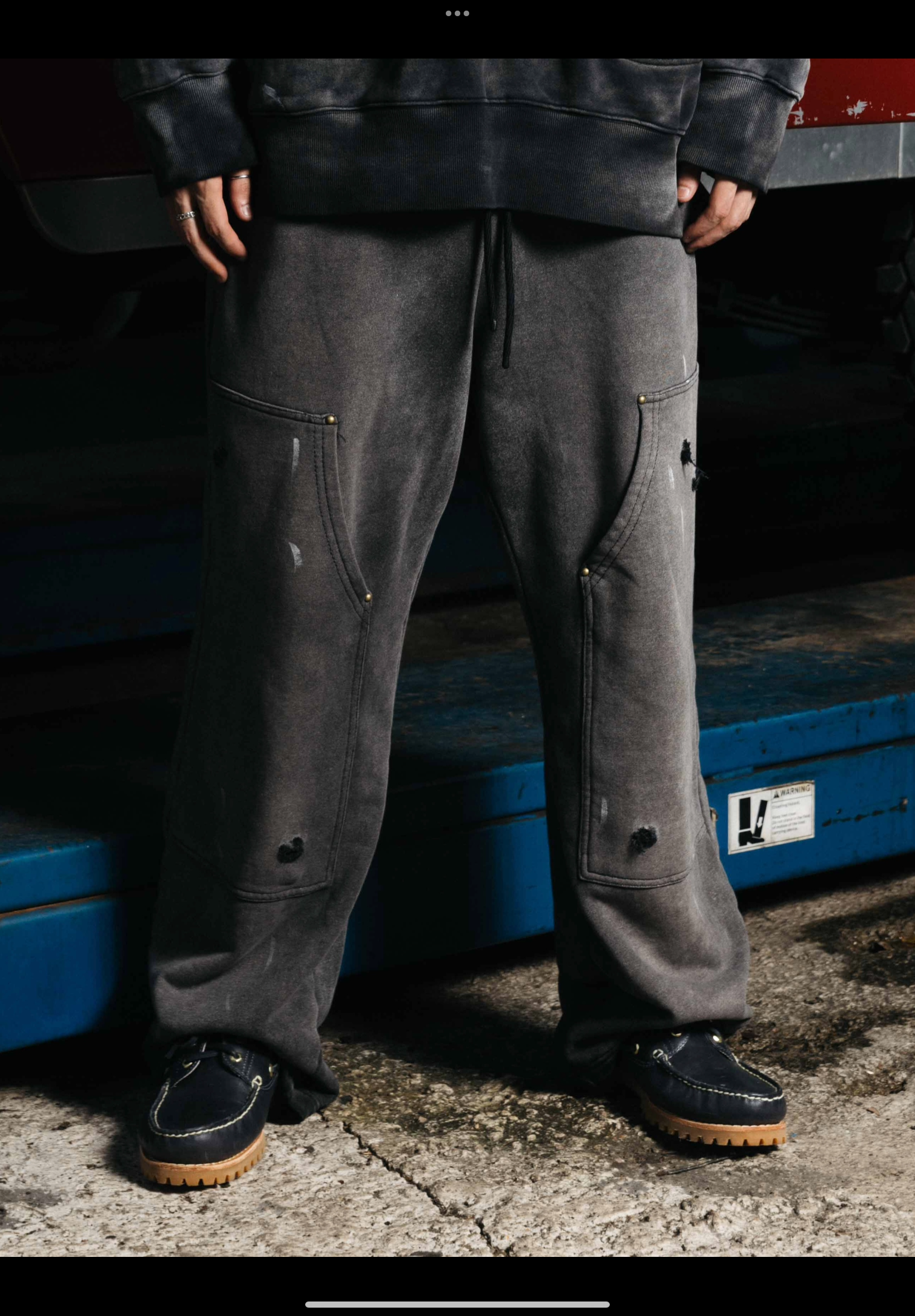FTC Double Knees Heavy Washed Sweat Pant