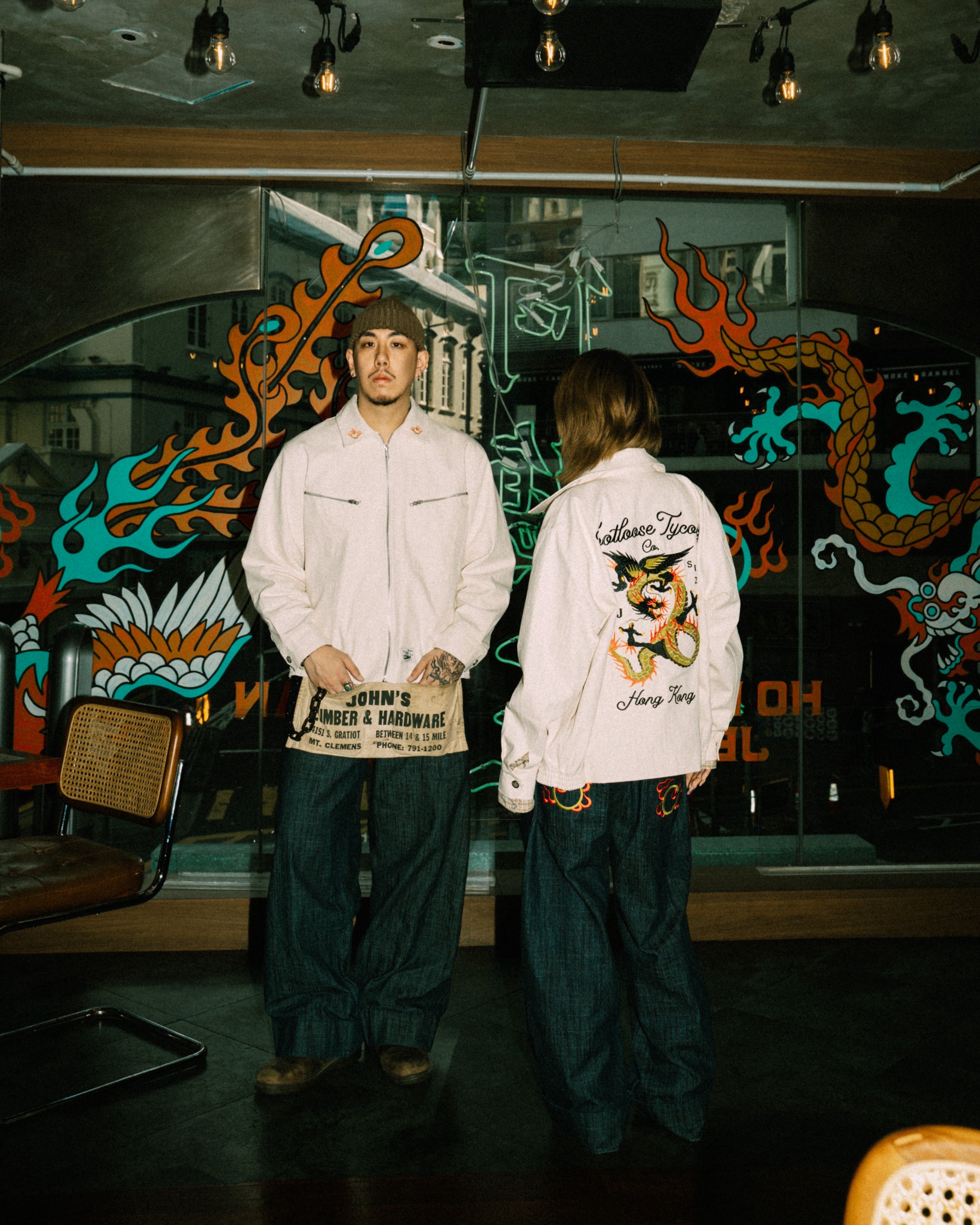 Ho Lan Jeng X Footloose Tycoon Embroidered Dragon Zip-Up Jacket (10th Anniversary)