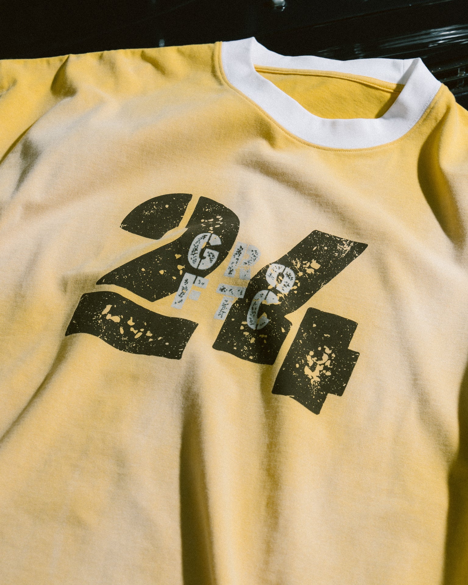 GROCERY X FOOTLOOSE TYCOON TOGETHER WE STRONG WASHED TEE/ YELLOW