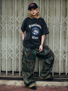 FOOTLOOSE TYCOON MULTI POCKET DIRTY GREEN WORK JEANS