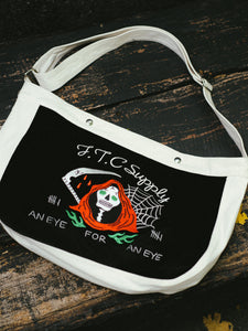 THE FTC GRIM REAPER EMBROIDERY NEWSPAPER BAG