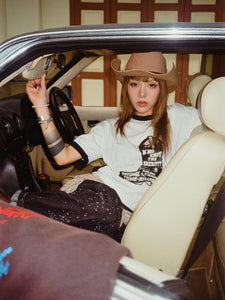 FATS AND ANGRY X FOOTLOOSE TYCOON Boots Logo Ringer Tee