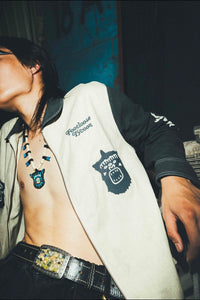 F.T.C 2nd Embroidered Jacket
Washed Beige / Washed Light Black