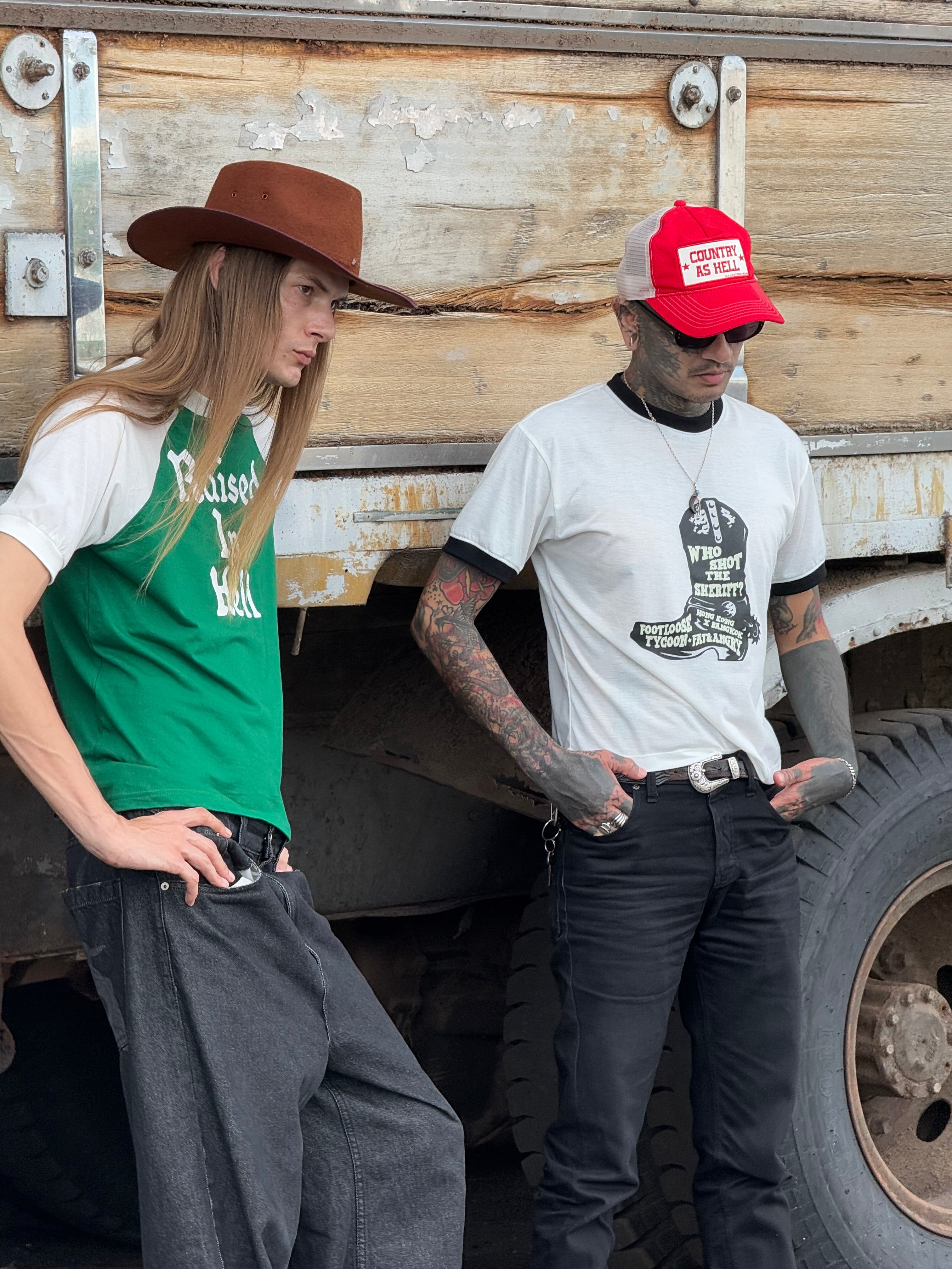 FATS AND ANGRY X FOOTLOOSE TYCOON ”RASIED IN HELL“ Tee
