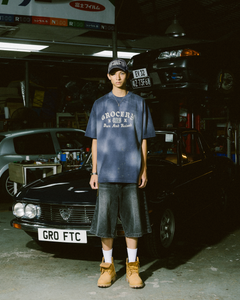 GROCERY X FOOTLOOSE TYCOON BORN & RAISED WASHED INVOICE TEE/ FADED PURPLE