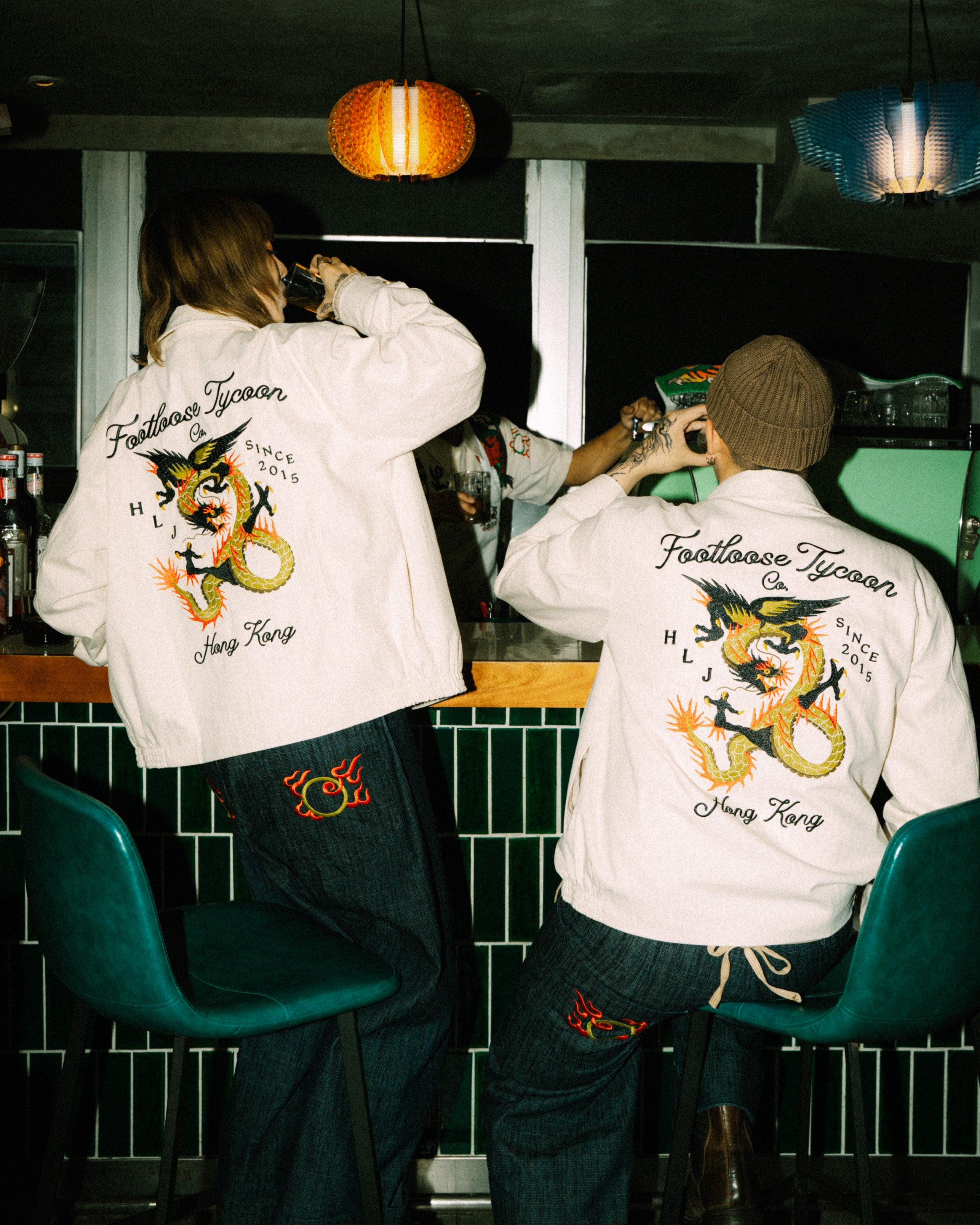 Ho Lan Jeng X Footloose Tycoon Embroidered Dragon Zip-Up Jacket (10th Anniversary)