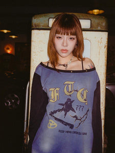 Footlooose Tycoon Off-The-Shoulder Patch Top