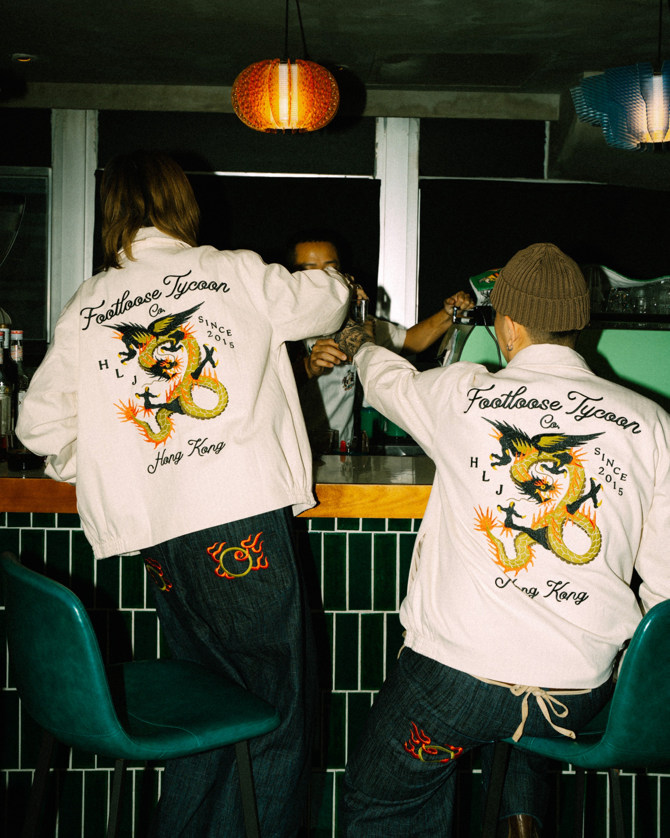 Ho Lan Jeng X Footloose Tycoon Embroidered Dragon Zip-Up Jacket (10th Anniversary)