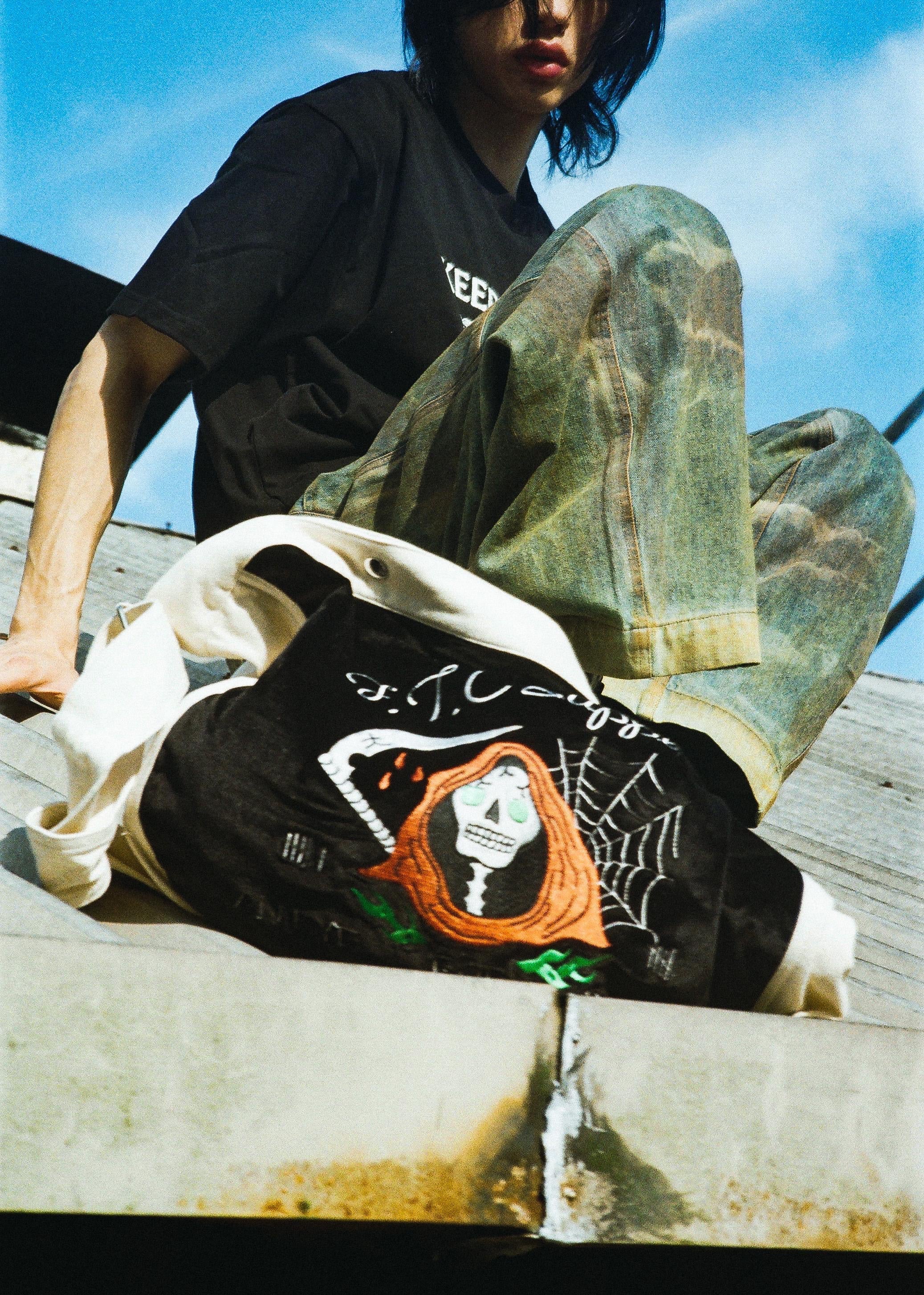 THE FTC GRIM REAPER EMBROIDERY NEWSPAPER BAG