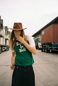 FATS AND ANGRY X FOOTLOOSE TYCOON ”RASIED IN HELL“ Tee