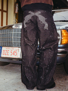 FAA Painter Crossed Pistol Black Jeans