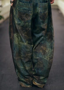 FOOTLOOSE TYCOON MULTI POCKET DIRTY GREEN WORK JEANS