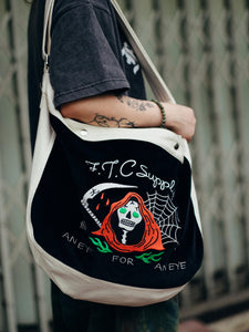 THE FTC GRIM REAPER EMBROIDERY NEWSPAPER BAG