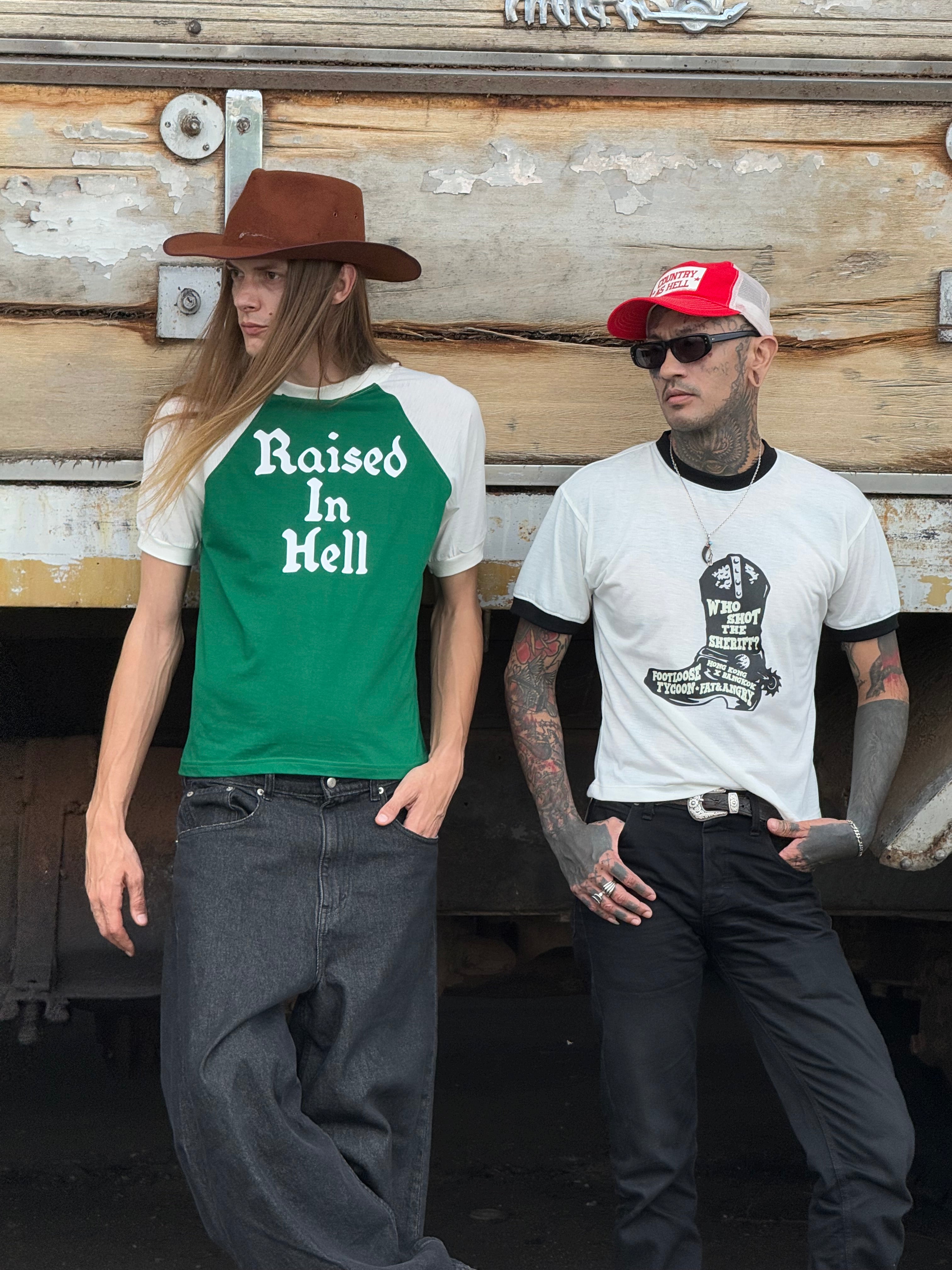 FATS AND ANGRY X FOOTLOOSE TYCOON ”RASIED IN HELL“ Tee