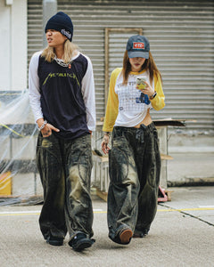 FTC Tie Rope Balloon Jeans
Round pockets on both side