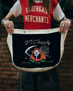 THE FTC GRIM REAPER EMBROIDERY NEWSPAPER BAG