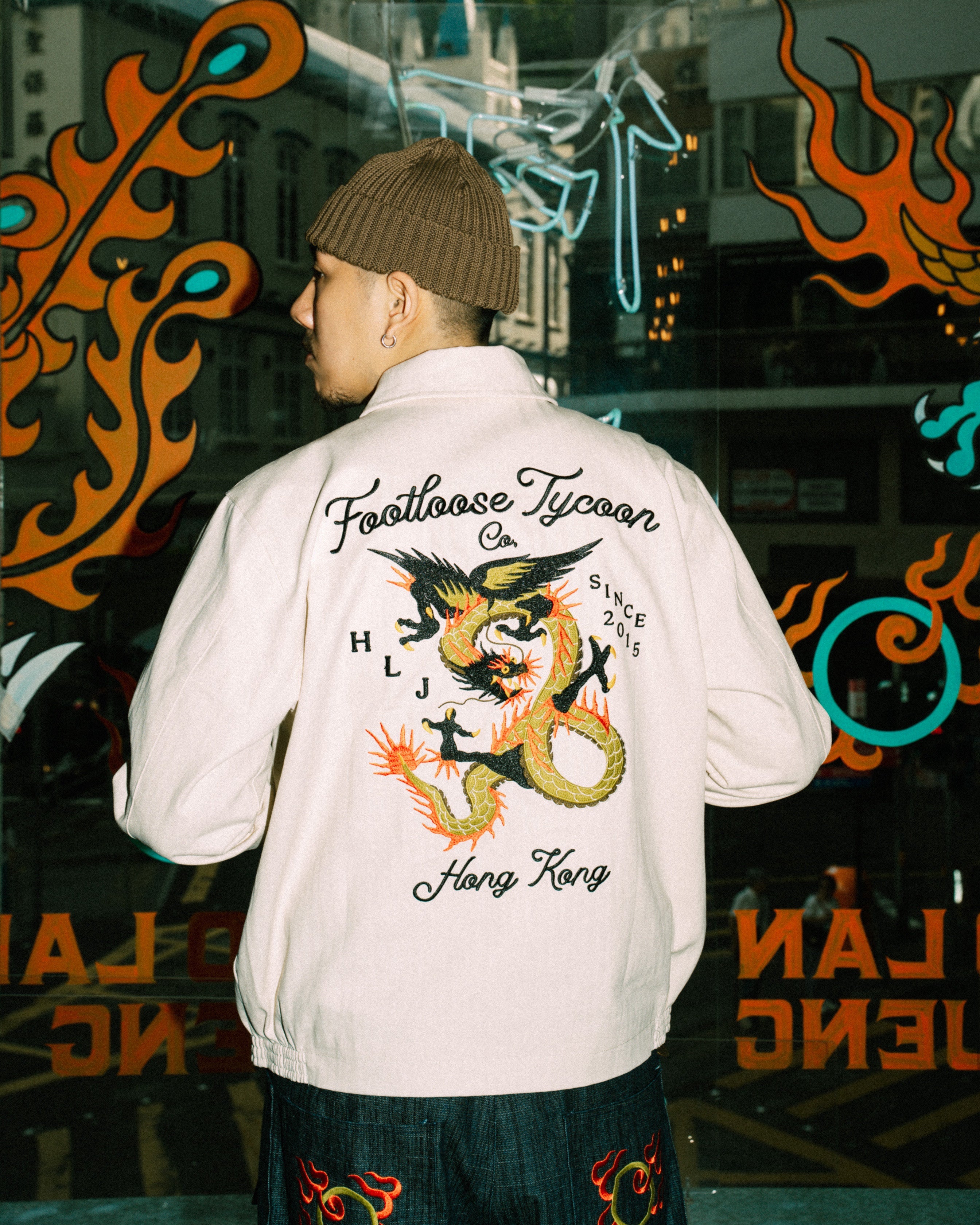 Ho Lan Jeng X Footloose Tycoon Embroidered Dragon Zip-Up Jacket (10th Anniversary)