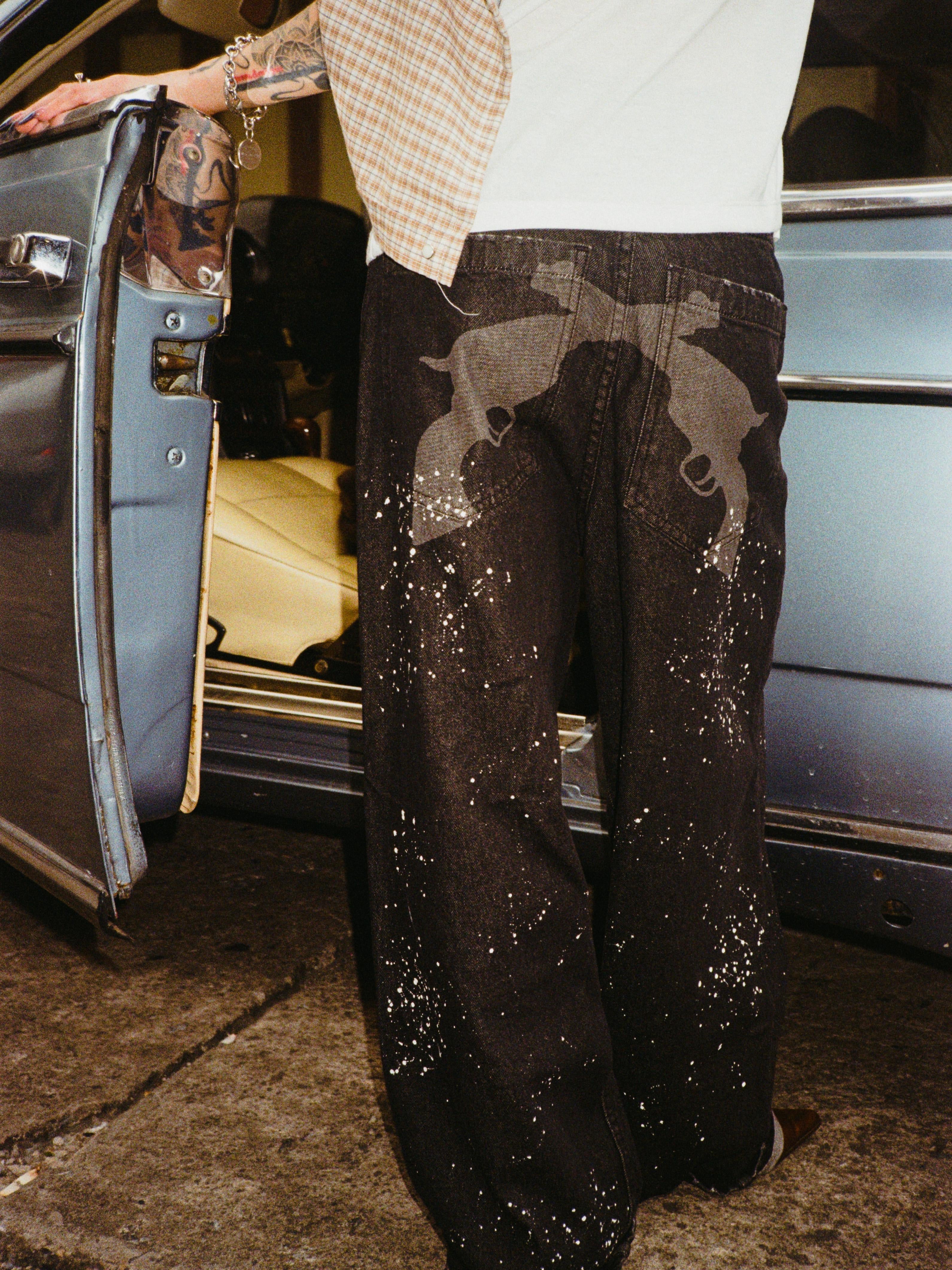 FAA Painter Crossed Pistol Black Jeans
