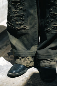 Retro Dirty Double Knee Footloose Tycoon Pant