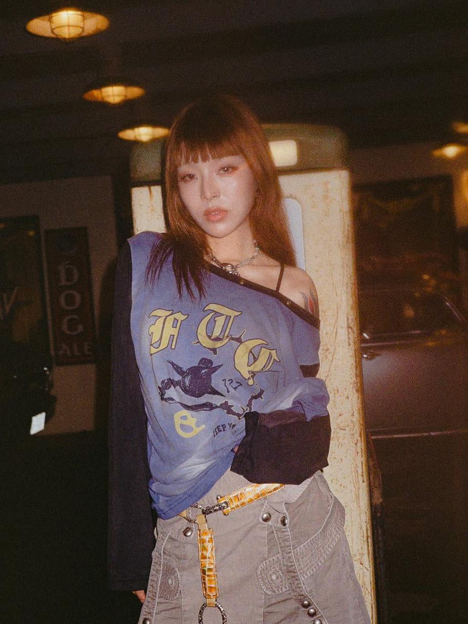 Footlooose Tycoon Off-The-Shoulder Patch Top