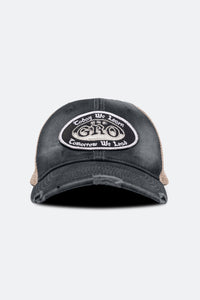 （Preorder）GROCERY X FOOTLOOSE TYCOON DISTRESSED TRUCKER CAP/ WASHED BLACK