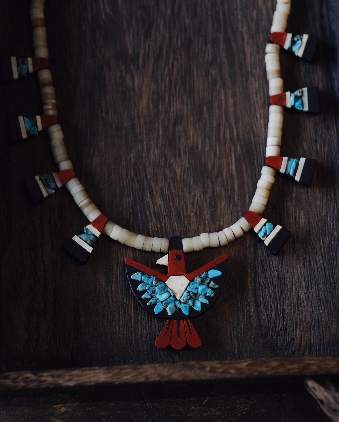Retro 30S Vintage Indian Thunderbird Necklace